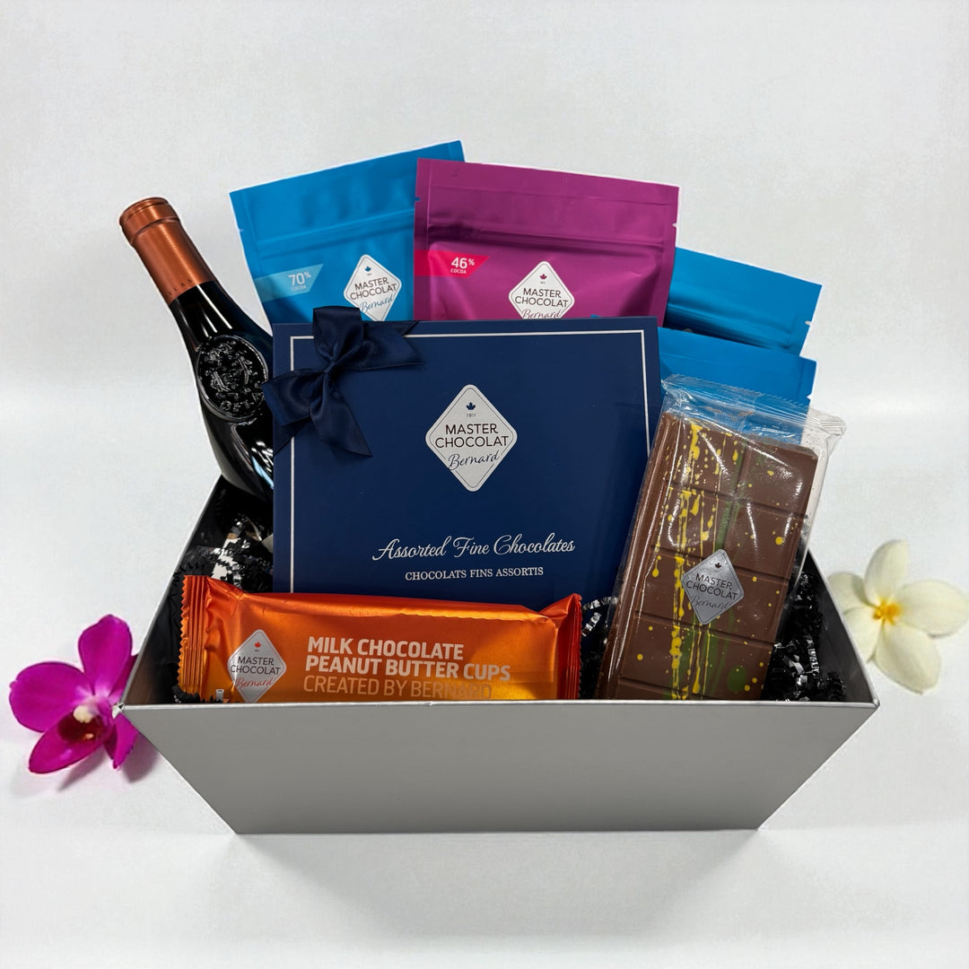 Chocolate & Wine Gift Basket - Medium