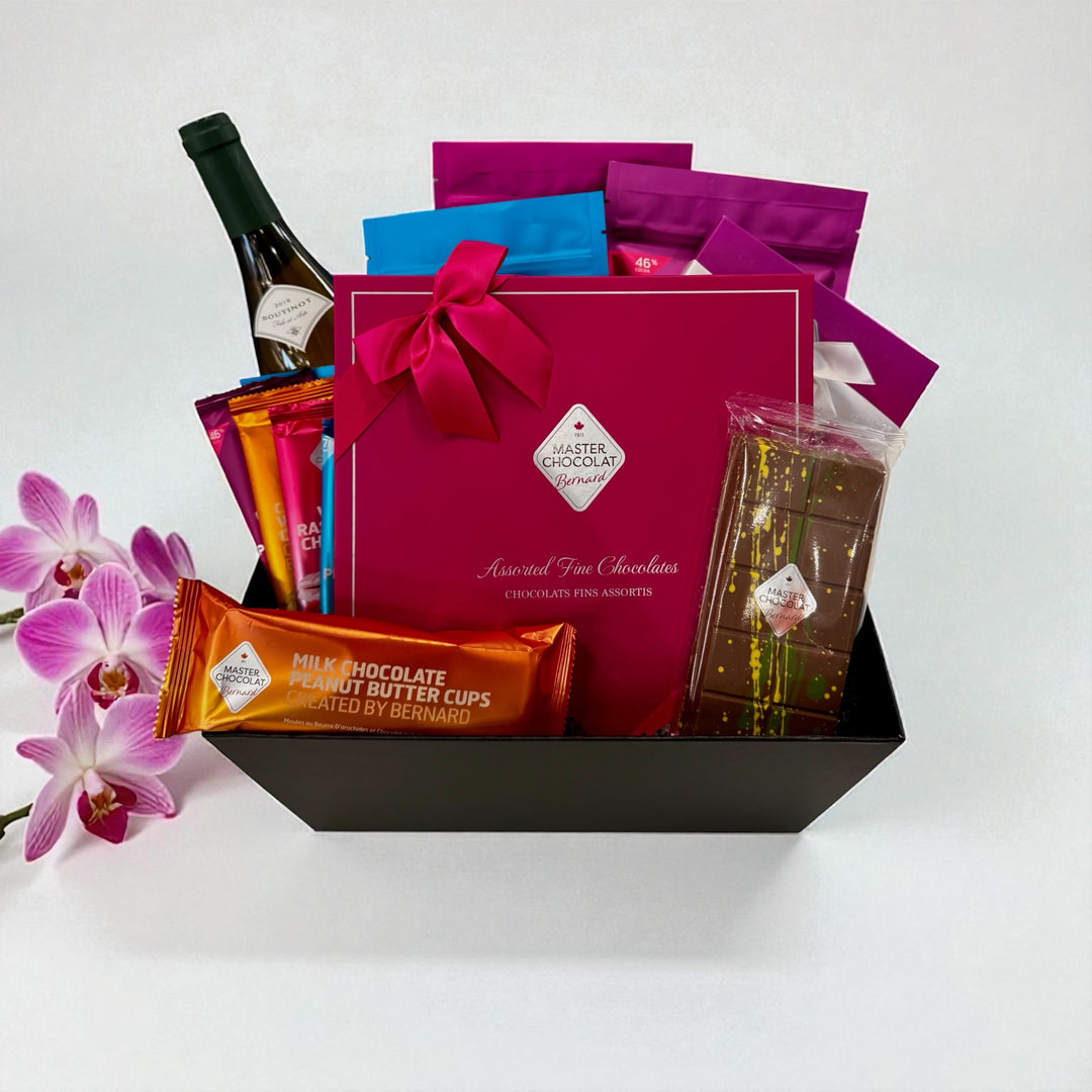 Chocolate & Wine Gift Basket - Large