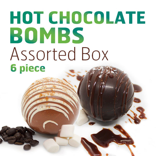 Assorted Hot Chocolate Bomb Box - 6 Pieces