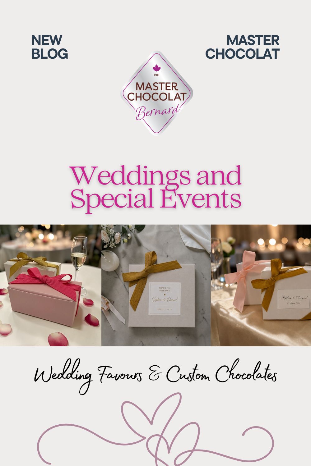 Weddings and Special Events: Wedding Favours and Custom Chocolate