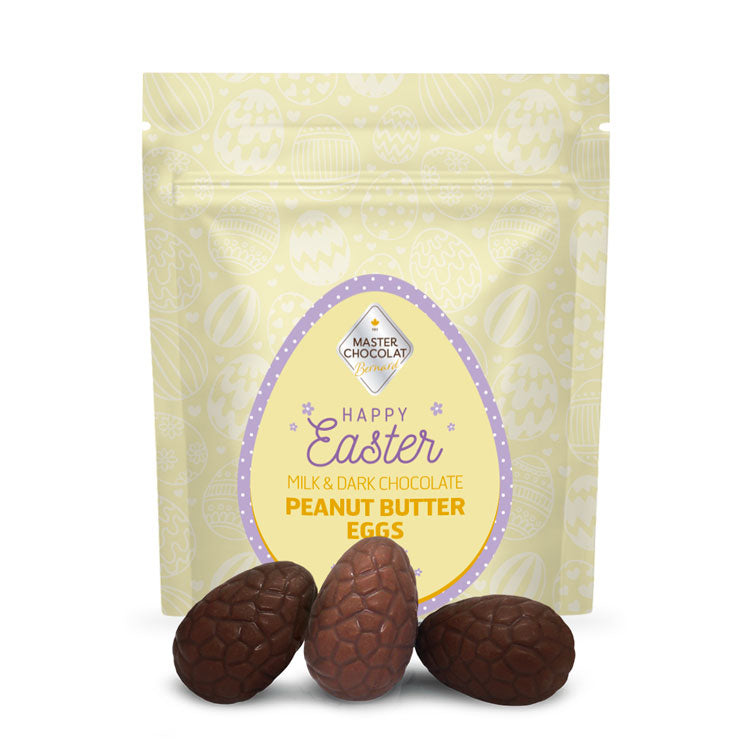 Bag of 8 Peanut Butter Mini Eggs - Milk & Dark 80g