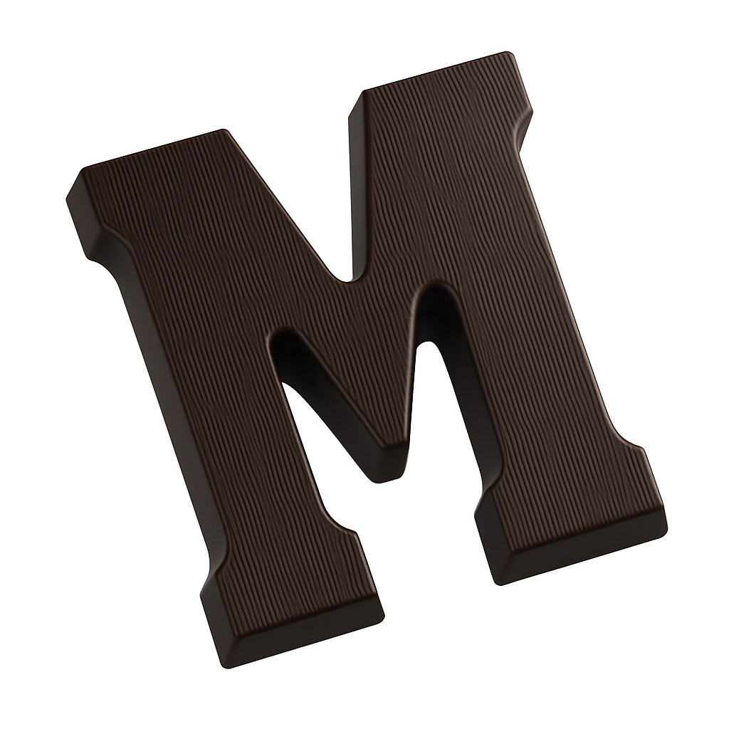 Dark Chocolate Letters