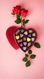 Velvet Heart Box with Assorted Heart Chocolates