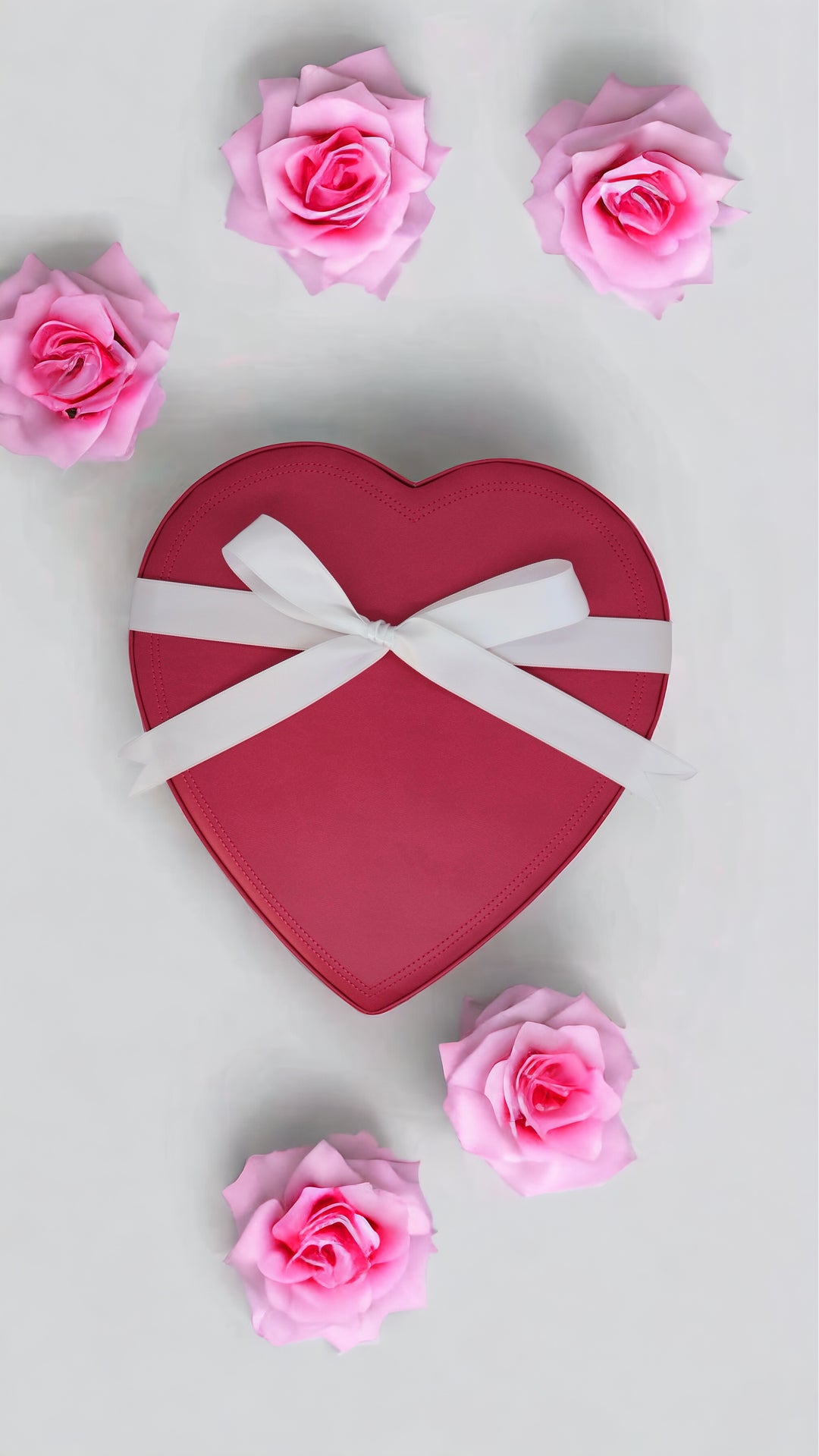 Pink Classic Leather Heart Box with 35 Assorted Heart Chocolates