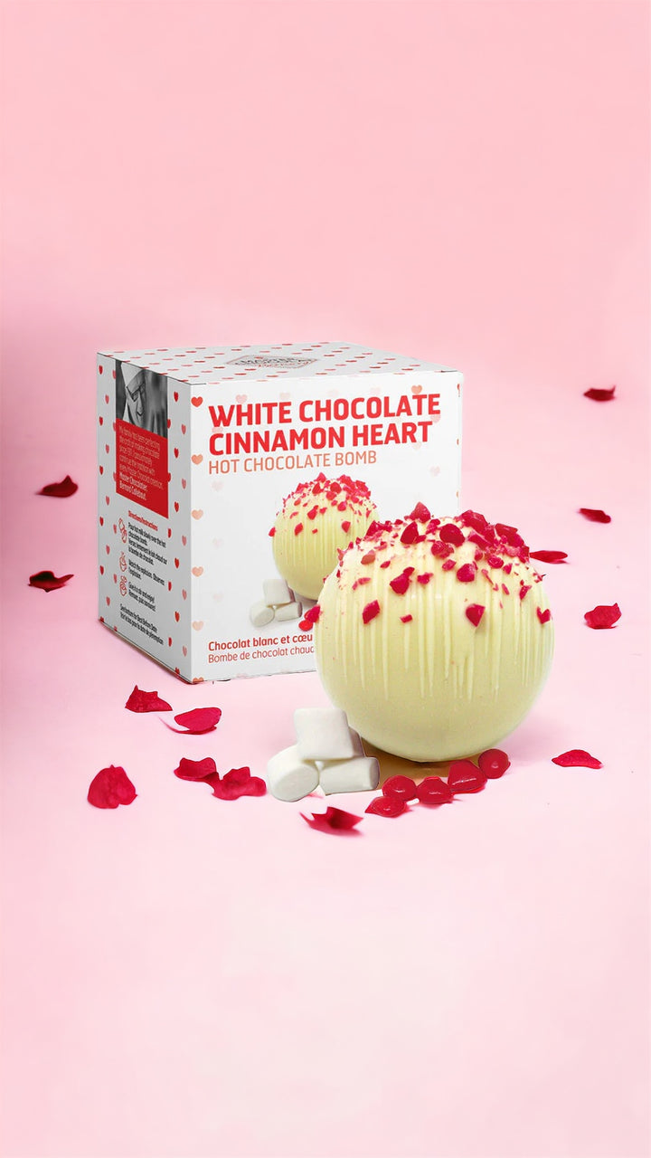 Hot Chocolate Bomb - White Chocolate Cinnamon Heart
