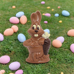 Decorated Milk Chocolate Bunny with a Carrot - 150g