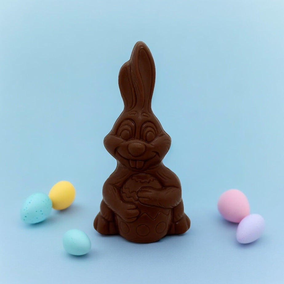 Baby Bunny Holding an Egg - Dark 50g