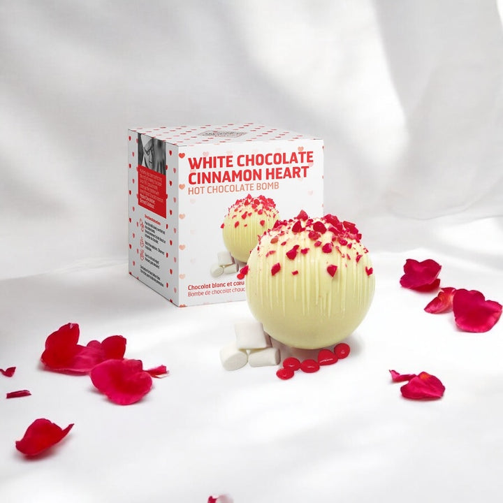 Hot Chocolate Bomb - White Chocolate Cinnamon Heart