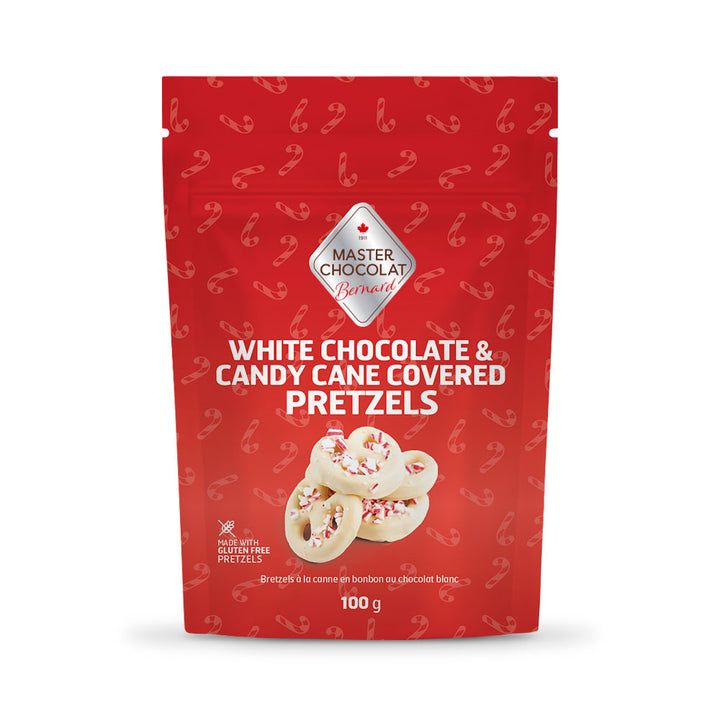Chocolate Covered Pretzels - White Candy Cane