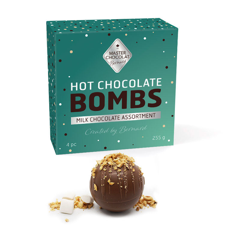 Assorted Milk Hot Chocolate Bombs - 4 Piece
